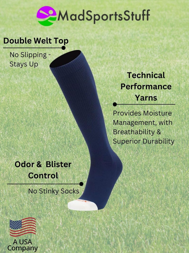 MadSportsStuff Pro Line Baseball Socks and Belt Combo (Navy, Small) - Image 3